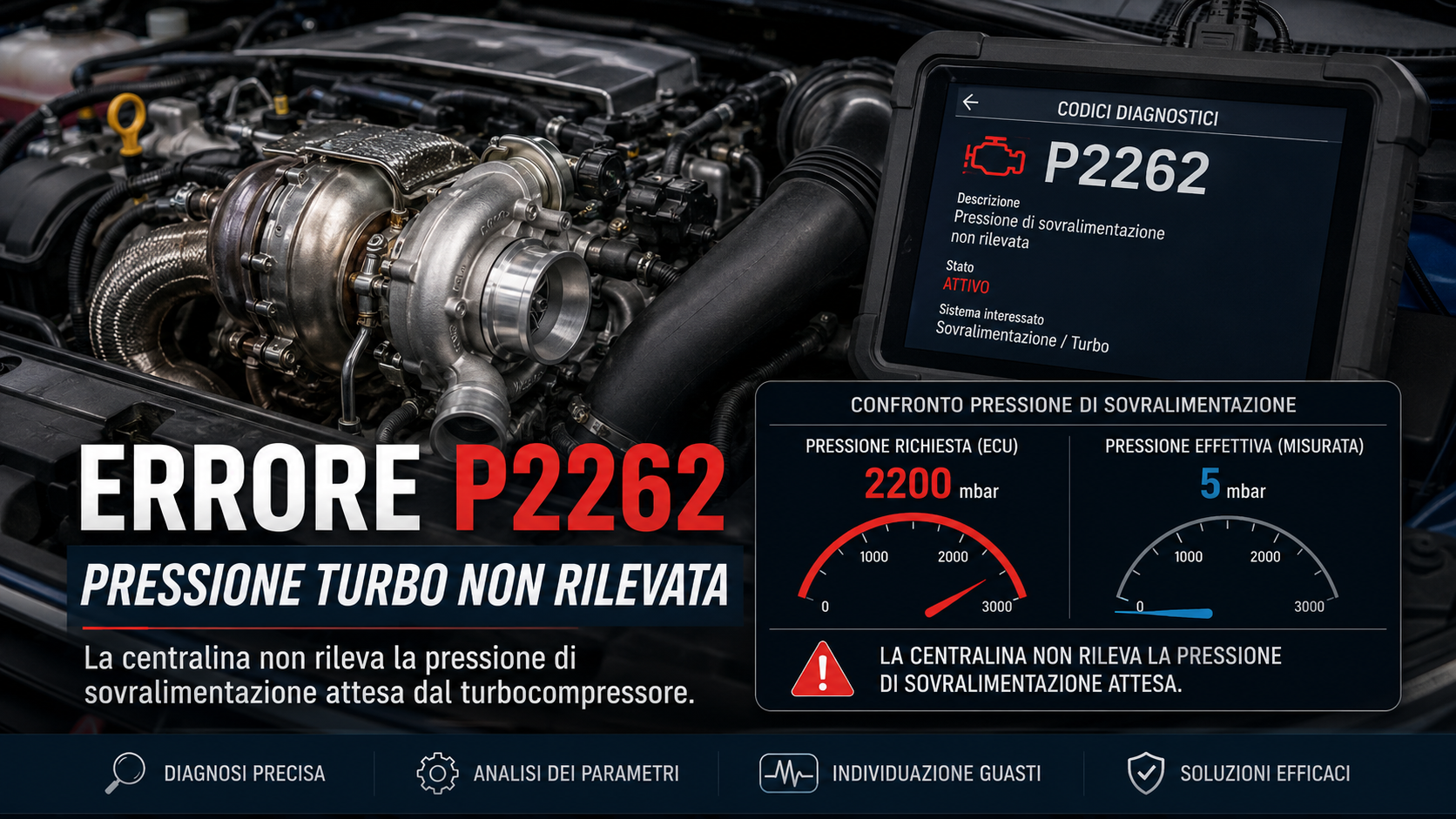 ERRORE P2262 PRESSIONE TURBO NON RILEVATA