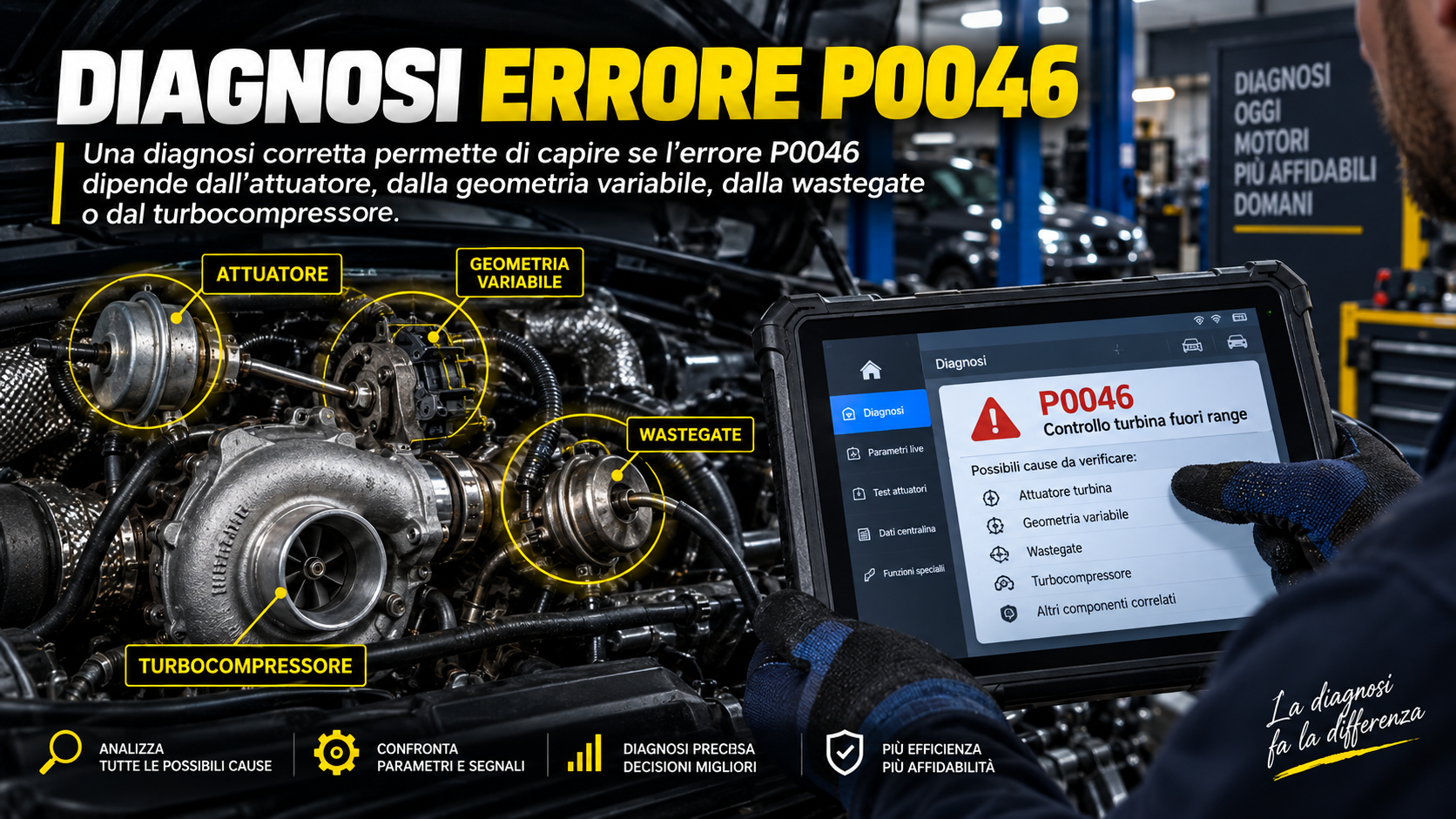 Diagnosi errore P0046 turbina