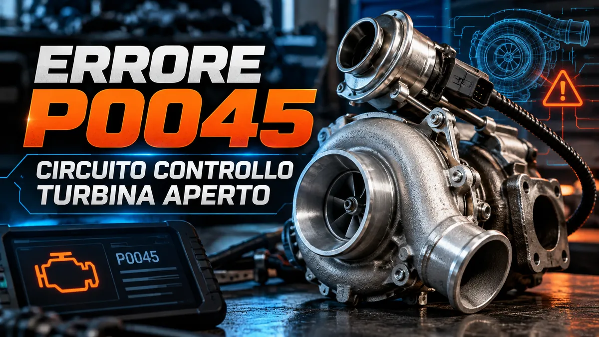 Errore P0045 circuito controllo turbina aperto cause e soluzioni