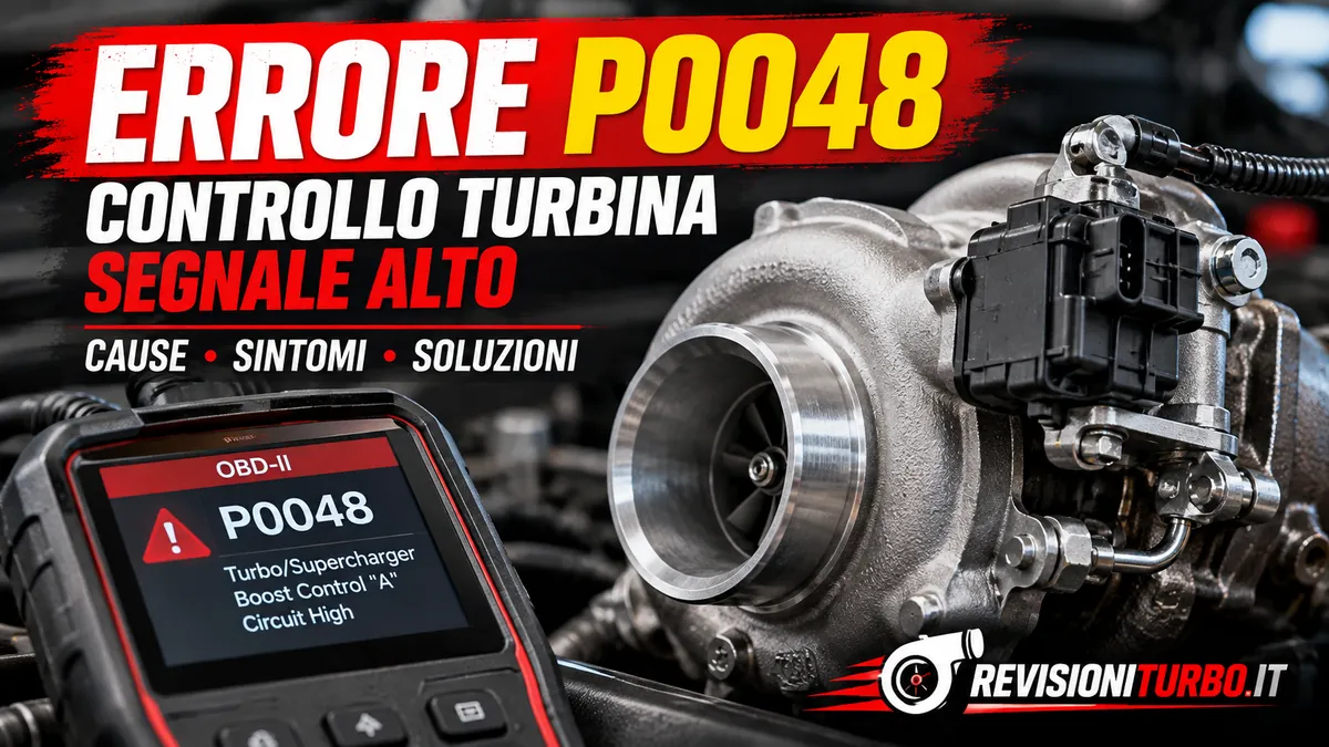 Errore P0048 circuito controllo turbina segnale alto cause sintomi e soluzioni